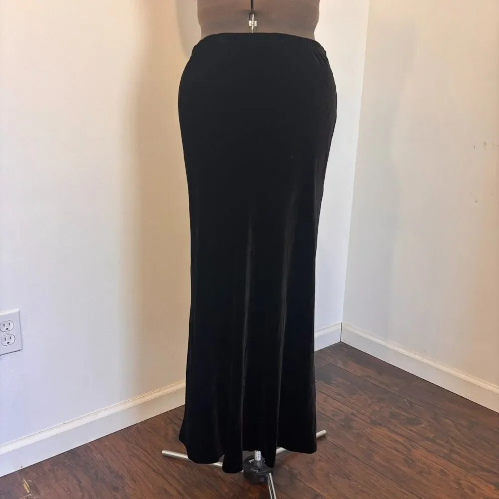 Isabella Bird size Small Silk Blend Velvet Whimsygoth Witchy Maxi Skirt - Picture 2 of 6